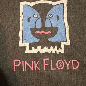 Pink Floyd Charcoal Crewneck with Blue & Pink Graphic